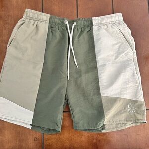 Olive Green Drawstring Shorts